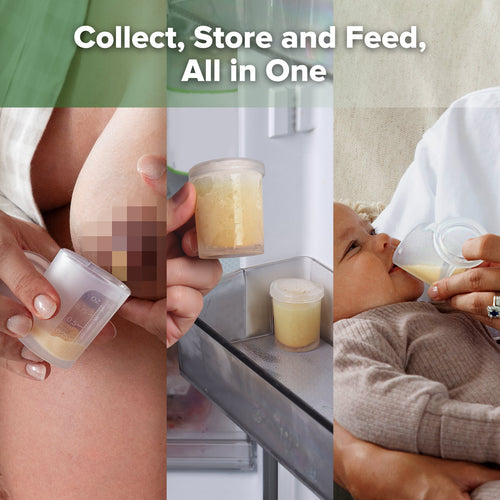 Silicone Measuring & Feeding Lidded Cup (pre-sterilised) - 25ml - 2pcs