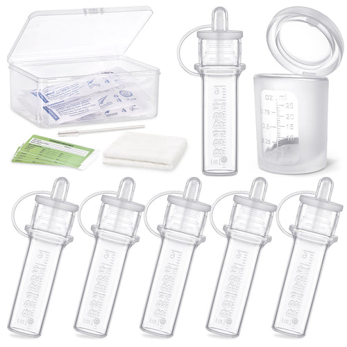 Silicone Colostrum Collector & Lidded Cup Pack (pre-sterilised) - 6ml - 6pcs