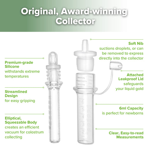 Silicone Colostrum Collector Pack (pre-sterilised) - 6ml - 6pcs