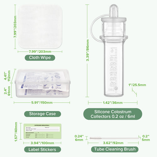 Silicone Colostrum Collector Pack (pre-sterilised) - 6ml - 6pcs