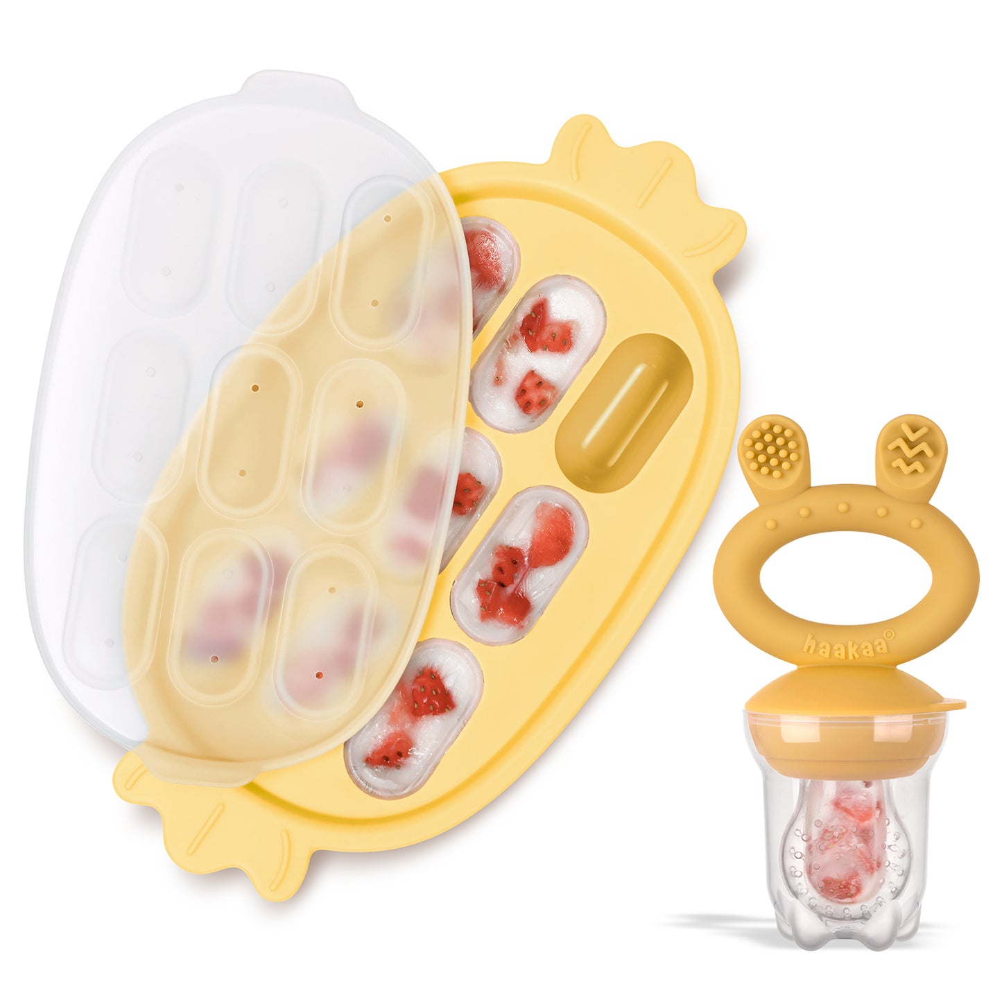 Fresh Food Feeder and Silicone Nibble Tray Set