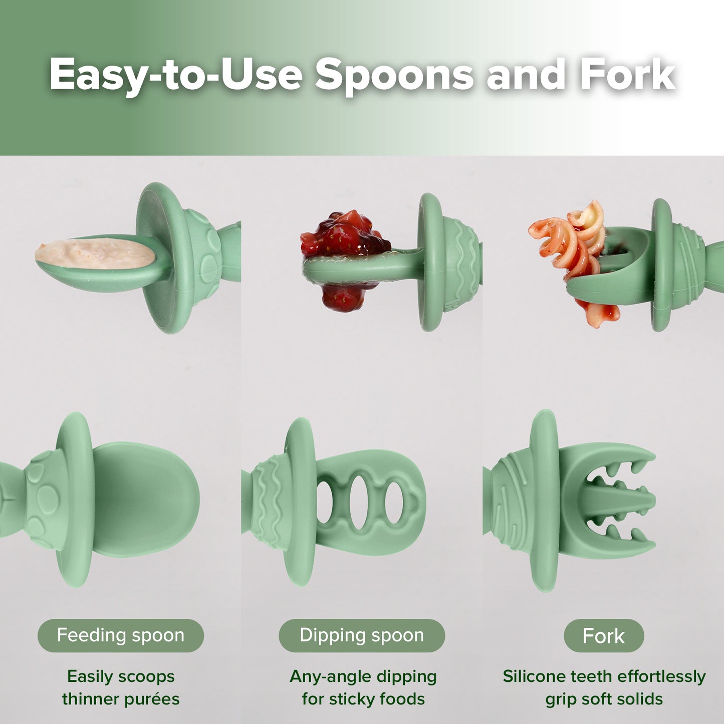 Astronaut Beginner Silicone Cutlery Set