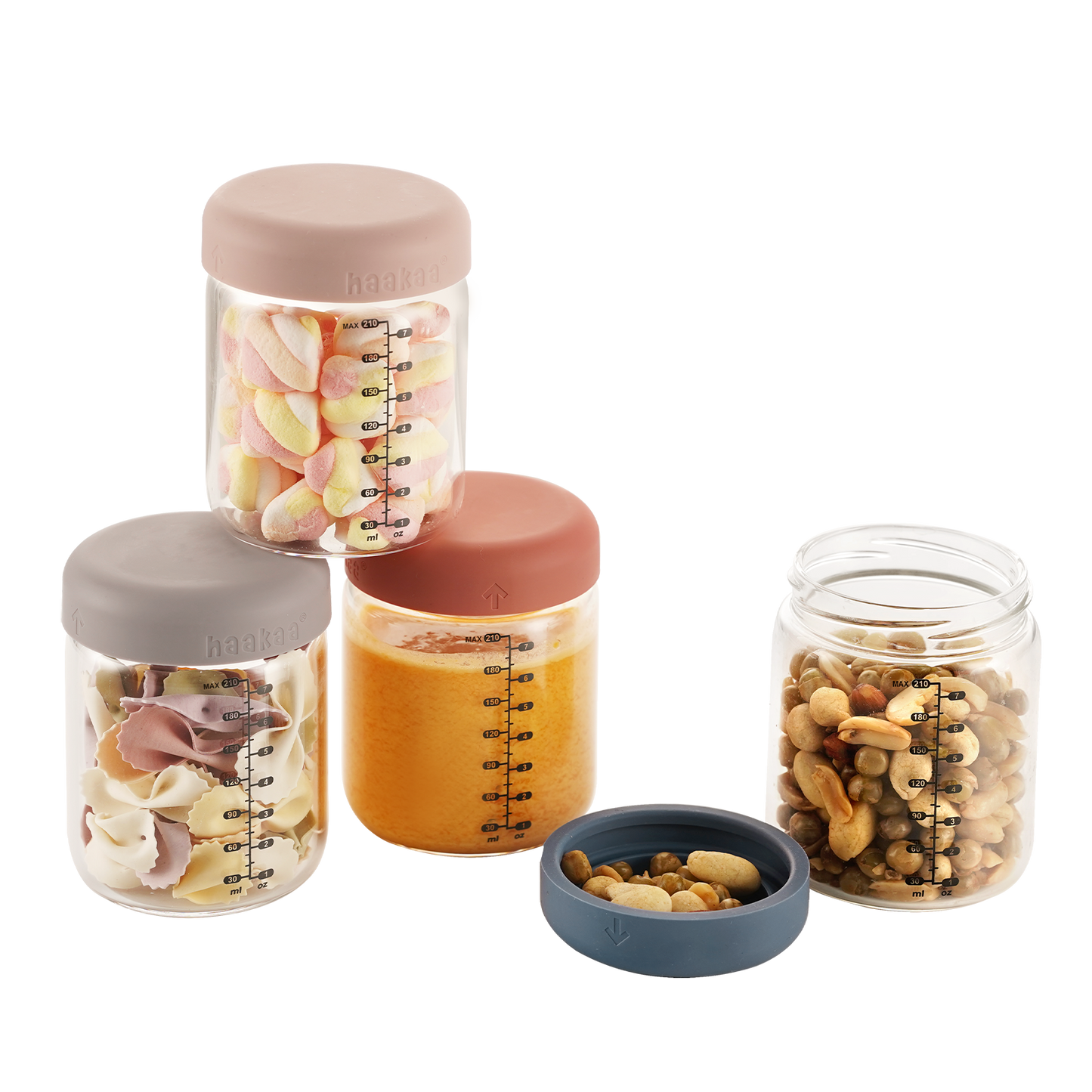 Sealed Glass Storage Jar Set - 210ml