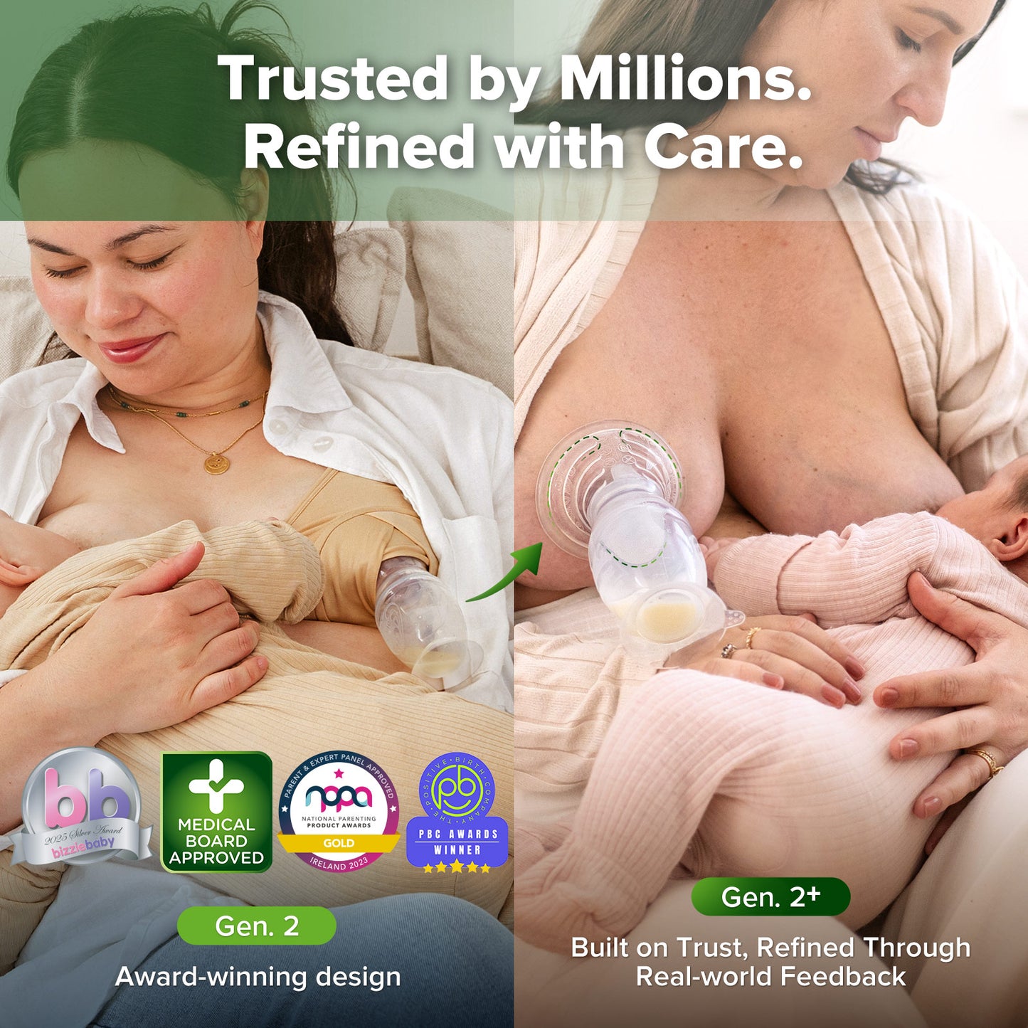 Gen. 2 Plus Silicone Manual Breast Pump + SpillGUARD Insert