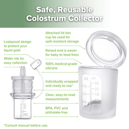Medical-Grade Silicone Colostrum Collector (Pre-sterilised)