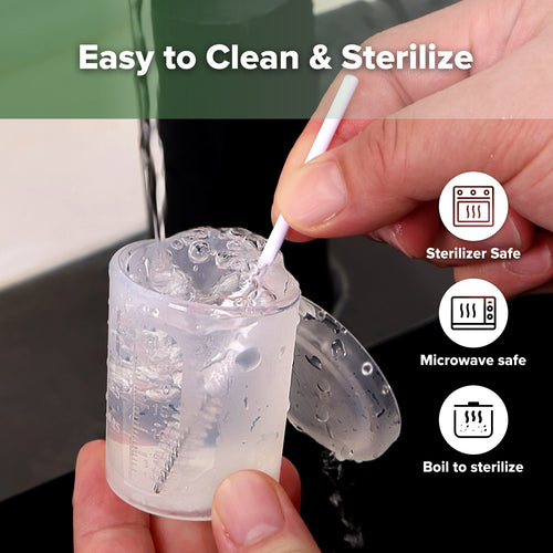 Silicone Measuring & Feeding Lidded Cup (pre-sterilised) - 25ml - 2pcs