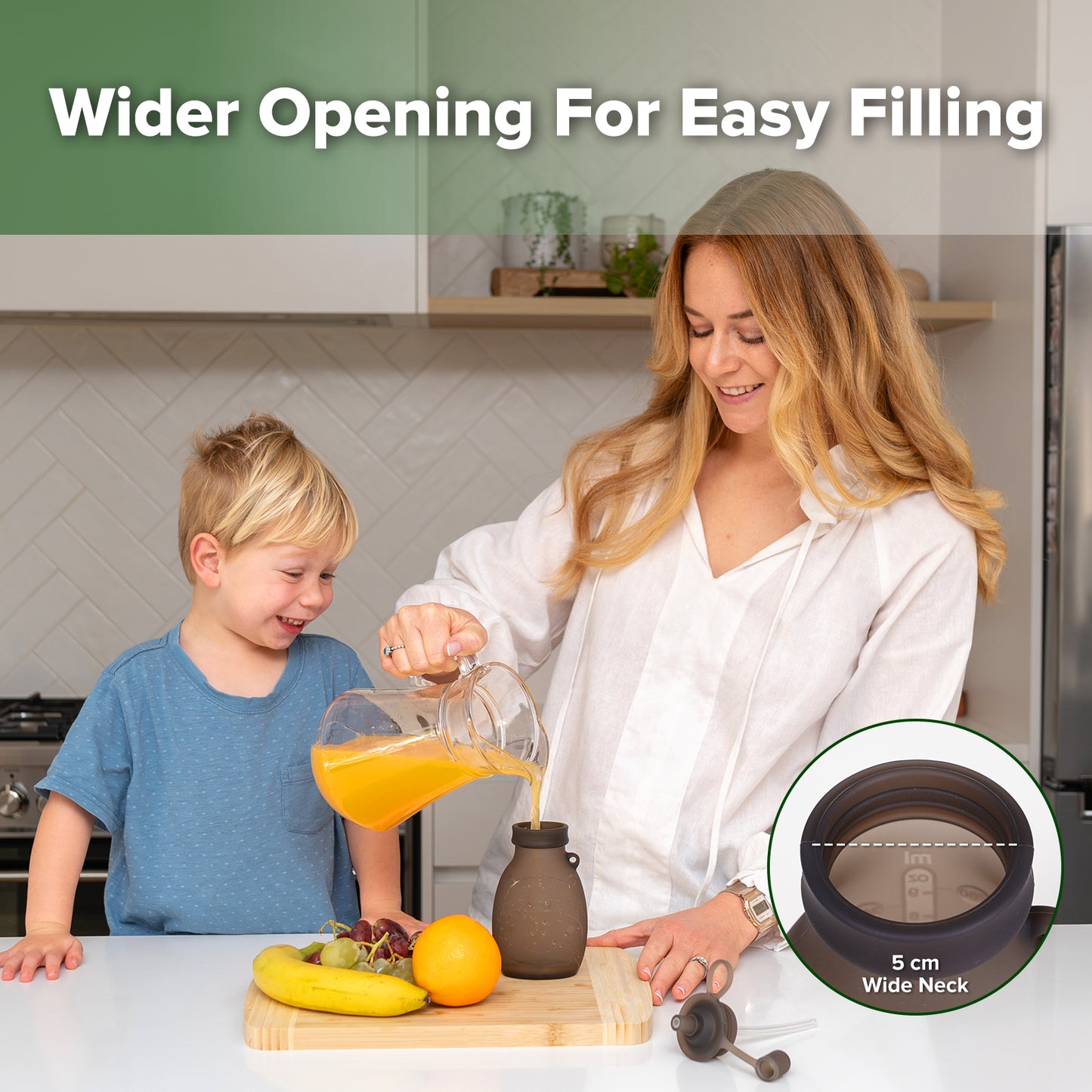 Hippo Wide Opening Silicone Goody Pouch - 260ml