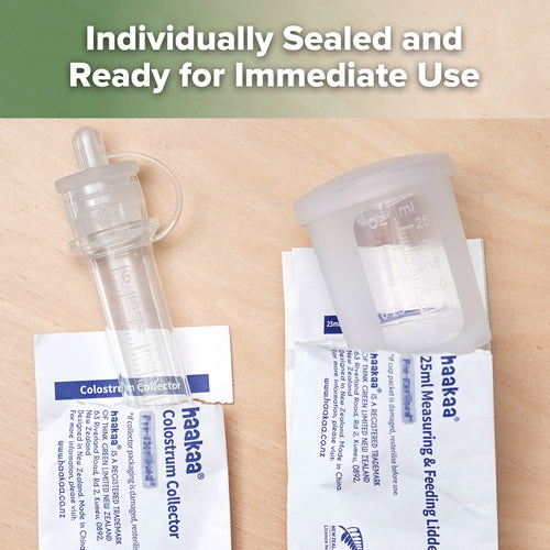 Silicone Colostrum Collector & Lidded Cup Pack (pre-sterilised) - 6ml - 6pcs