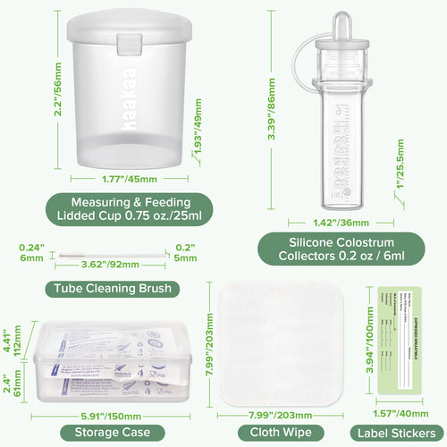 Silicone Colostrum Collector & Lidded Cup Pack (pre-sterilised) - 6ml - 6pcs