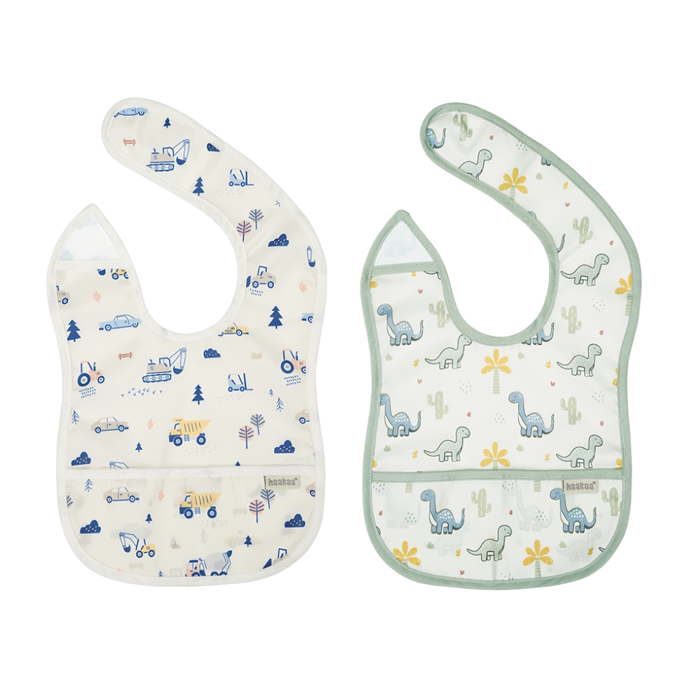 Haakaa Easy-fold Baby Bib - 2pcs