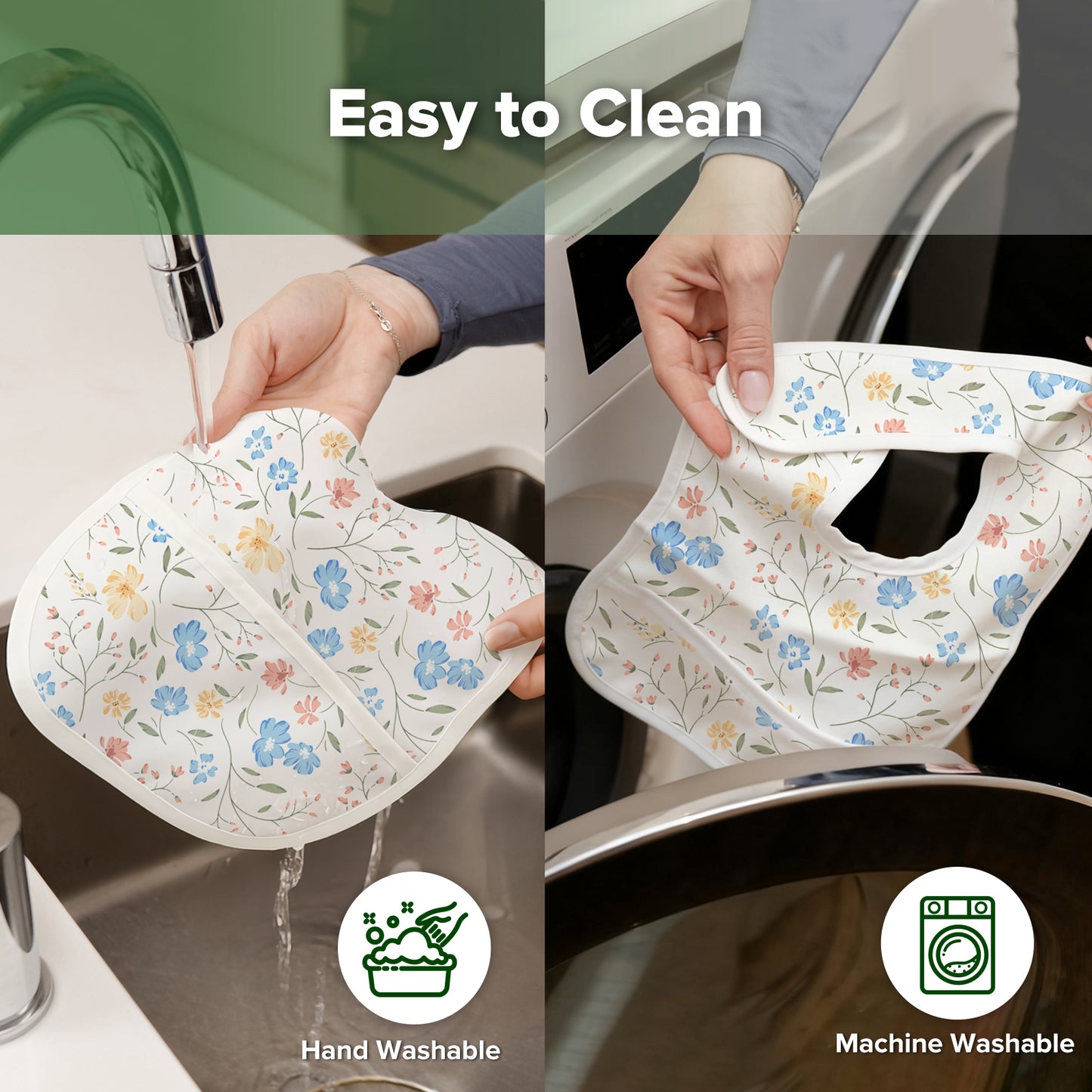 Haakaa Easy-fold Baby Bib - 2pcs