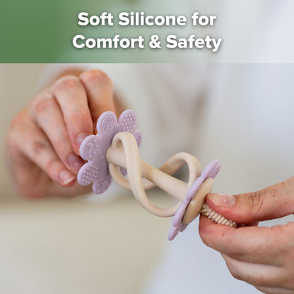 Silicone Twin Flower Teether