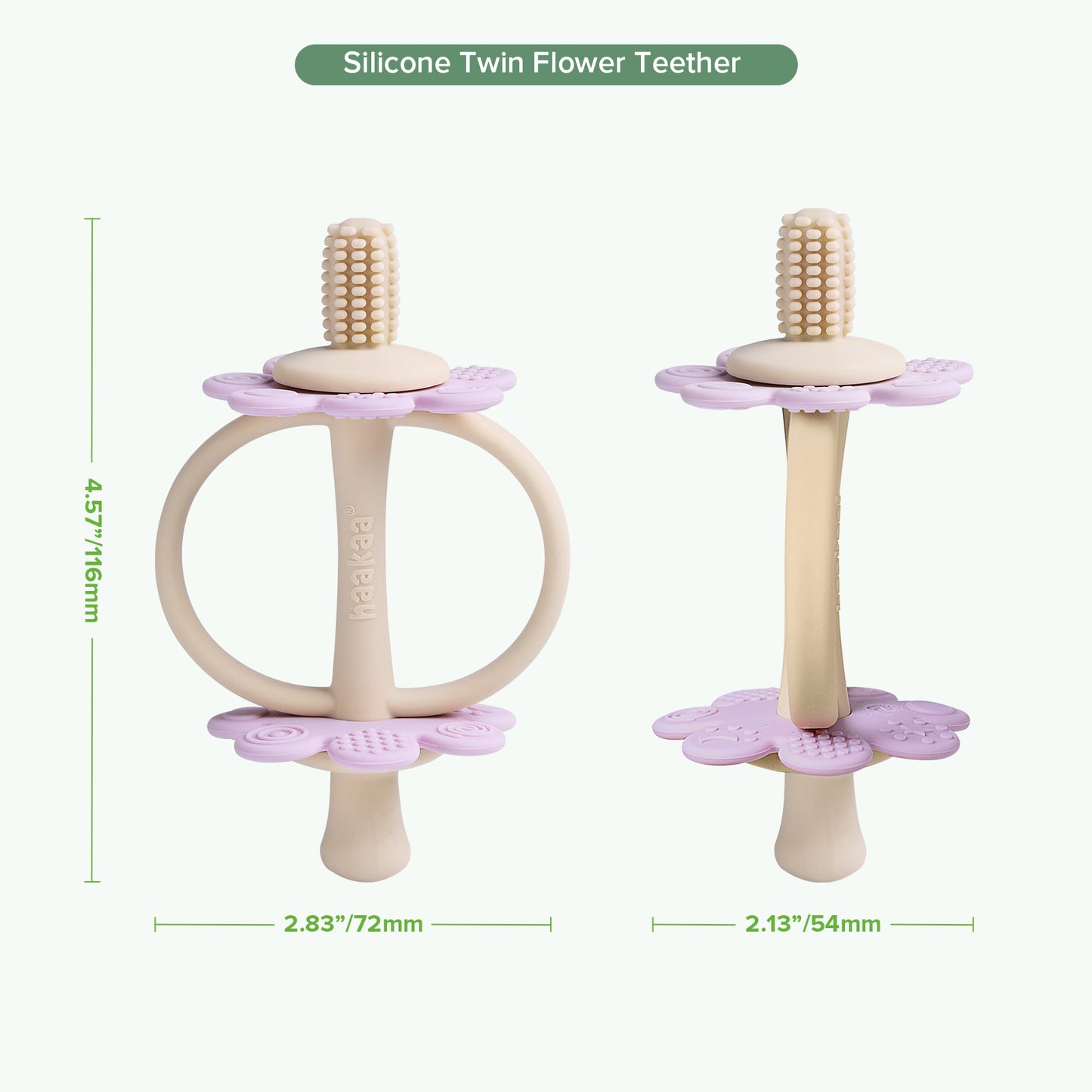 Silicone Twin Flower Teether