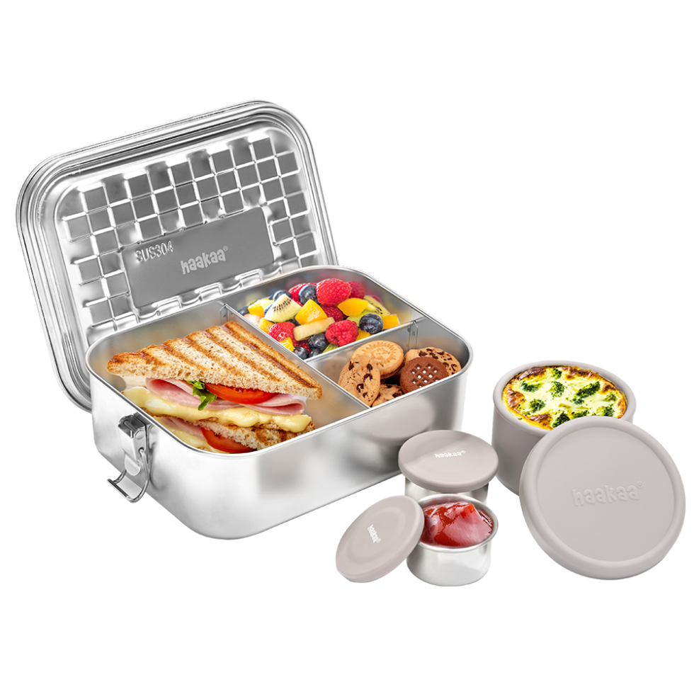 Stainless Steel Lunchbox with snack containers