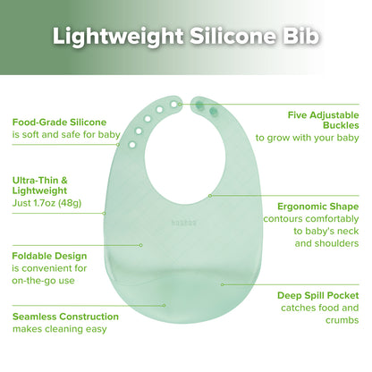 Lightweight Silicone Pocket Bib