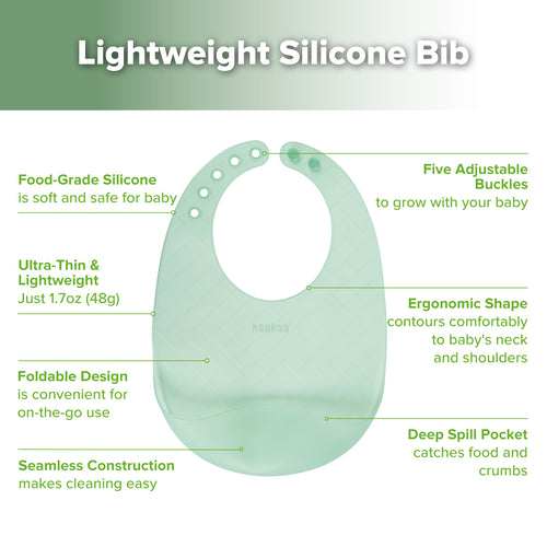 Lightweight Silicone Pocket Bib