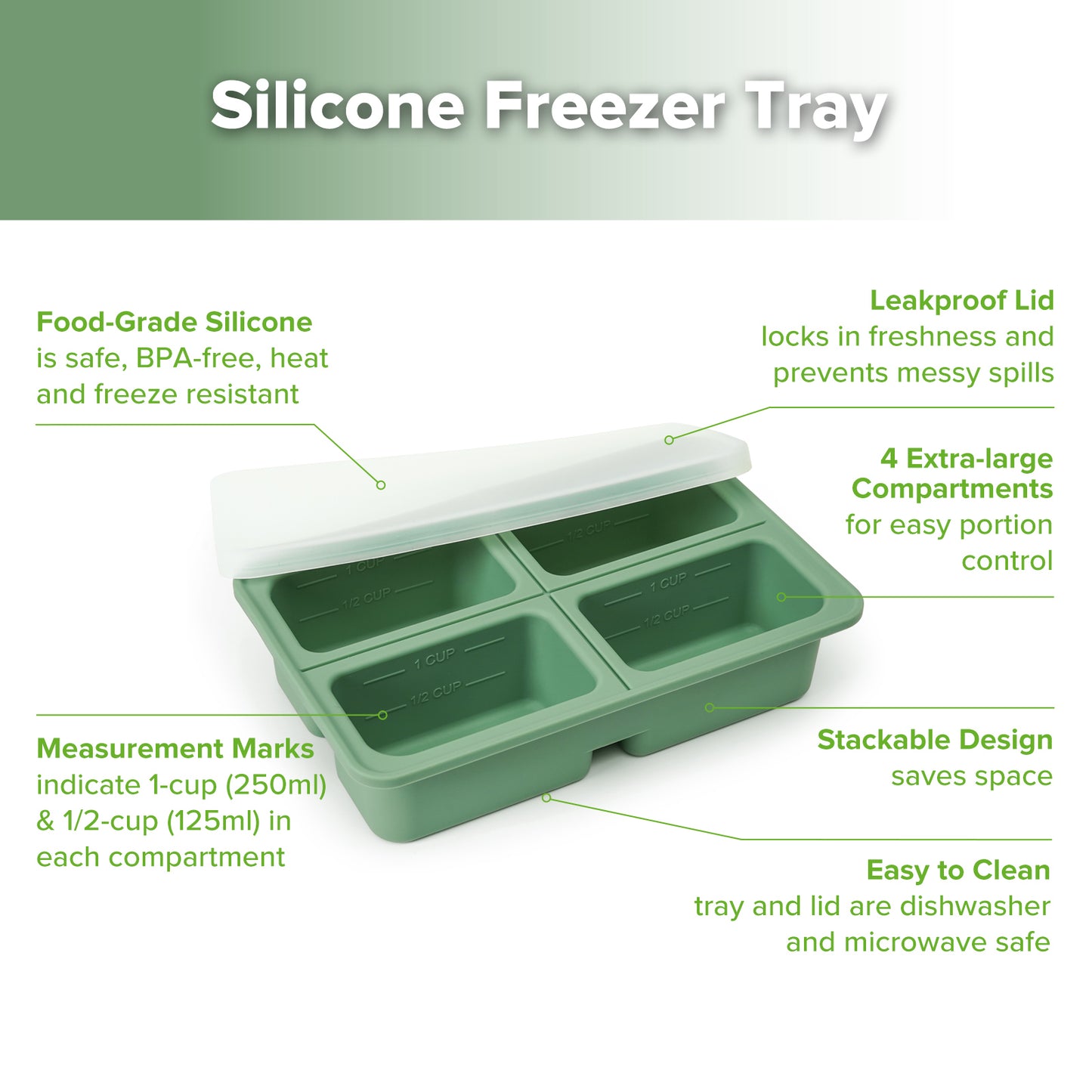 Sturdy Silicone Freezer Tray