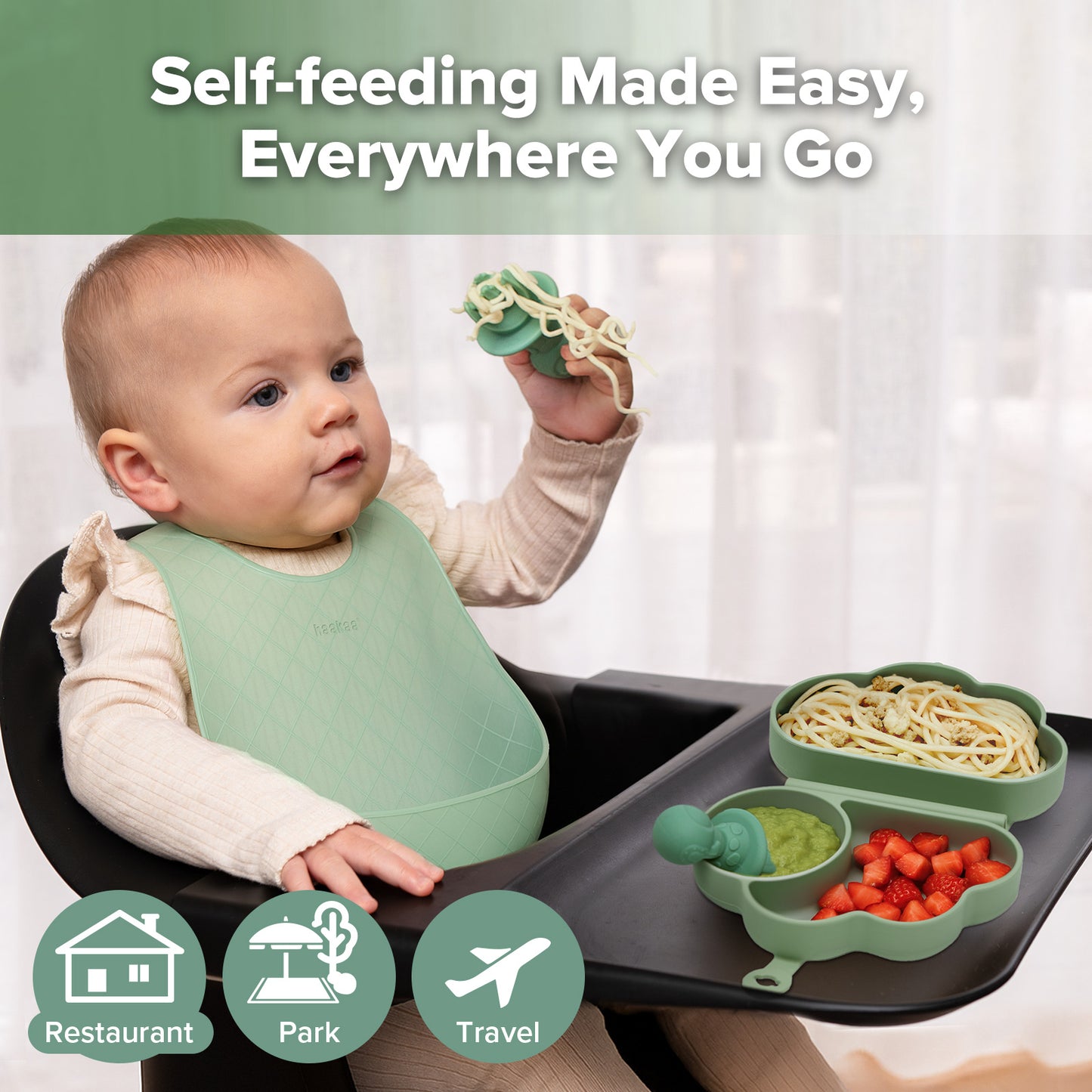 Cloud Crew Silicone Feeding Set