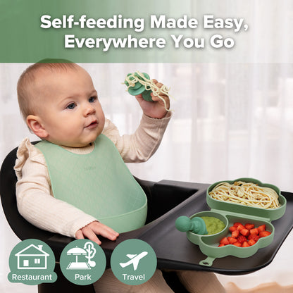 Cloud Crew Silicone Feeding Set