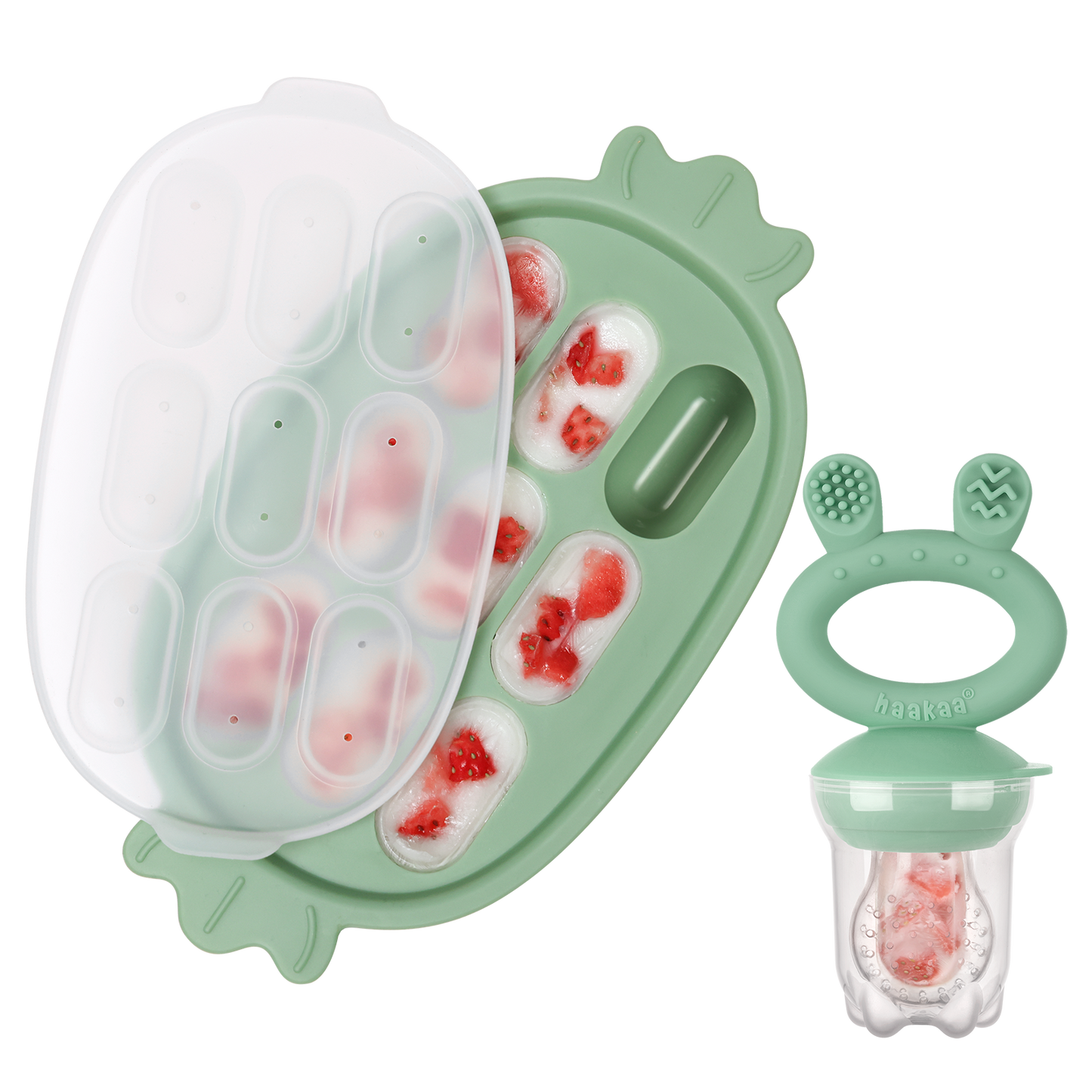 Fresh Food Feeder and Silicone Nibble Tray Set