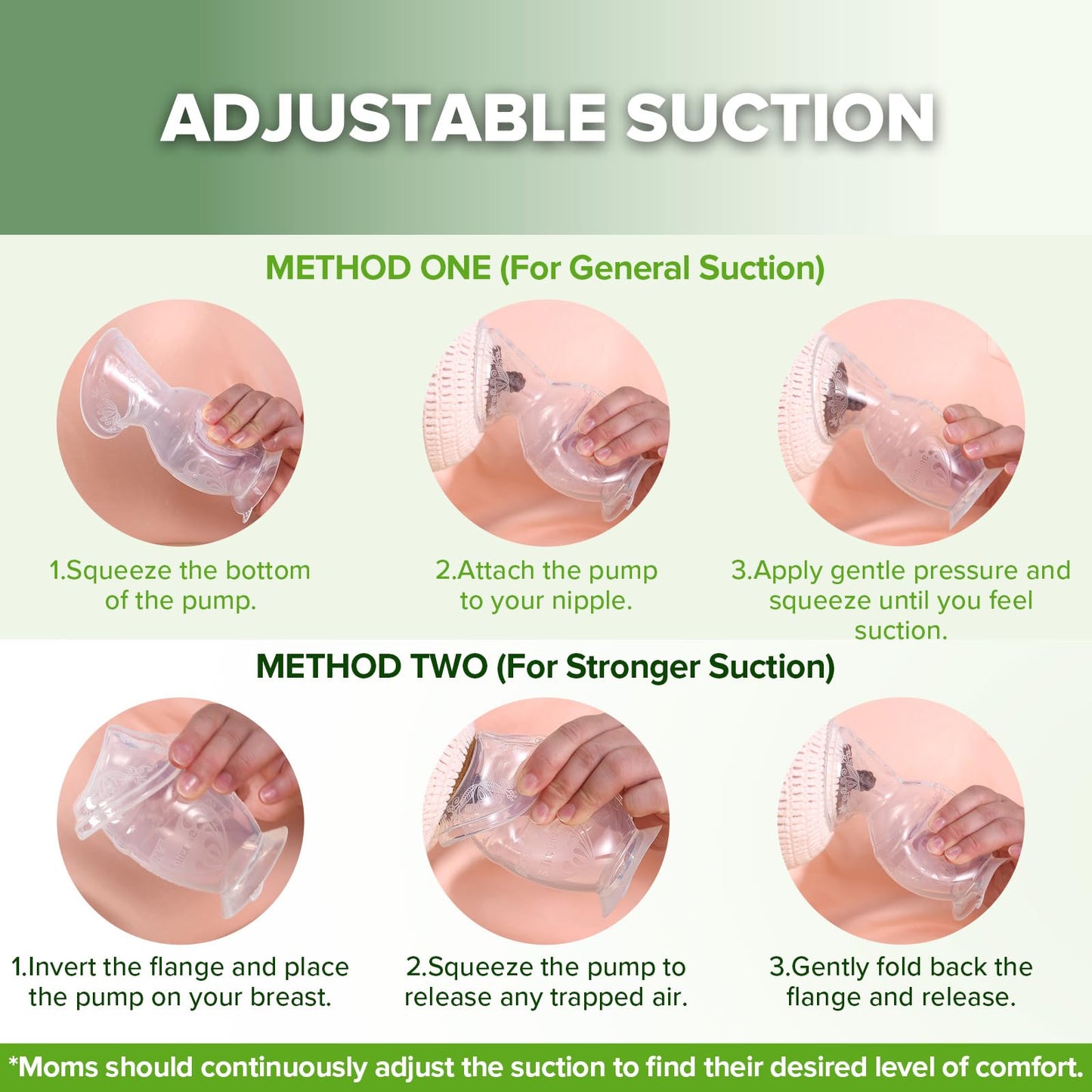 Generation 2 100/150ml Silicone Breast Pump with Suction Base