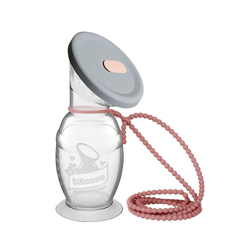 Generation 2 150ml Silicone Breast Pump with Suction Base, Cap and Strap Combo | Haakaa.