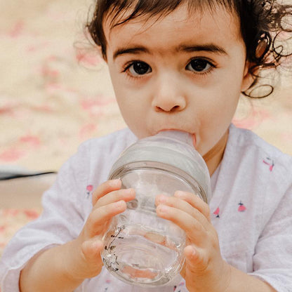 Generation 2 Silicone Breast Pump (150ml) and Gen. 3 Glass Baby Bottle Combo (160ml) | Haakaa.