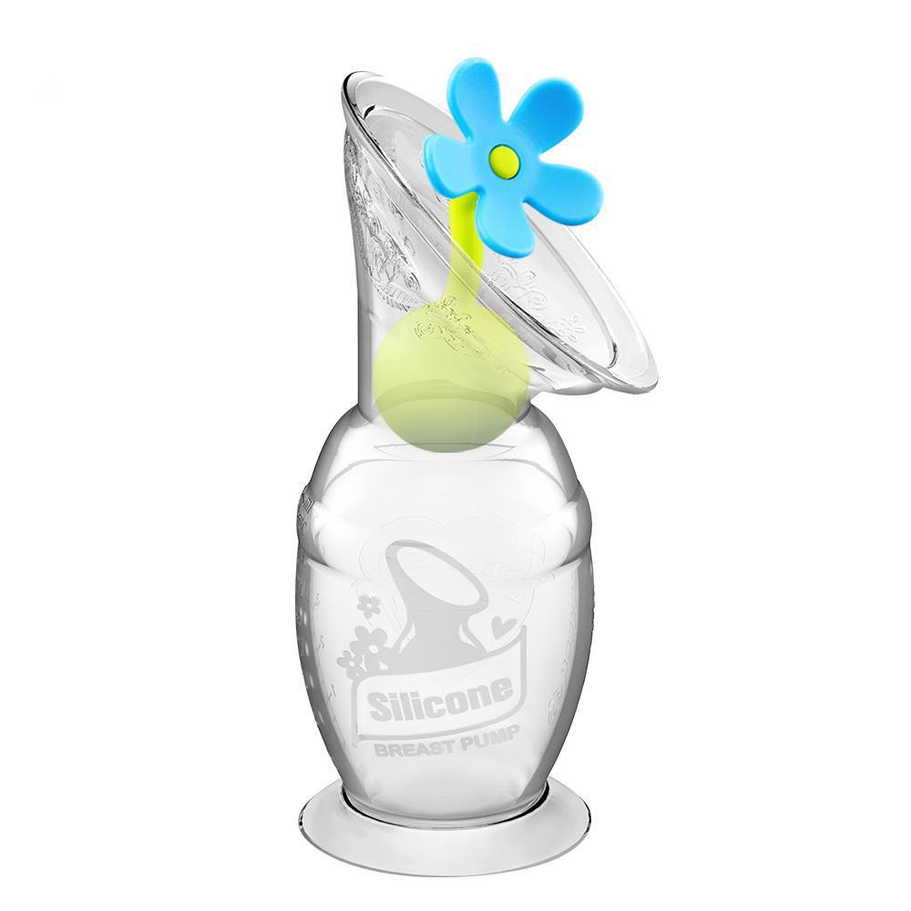 Generation 2 100/150ml Silicone Breast Pump with Suction Base and Flower Stopper Combo | Haakaa.